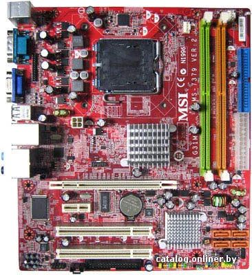 Лот: 12324520. Фото: 1. материнская плата msi g31m ms-7379... Материнские платы