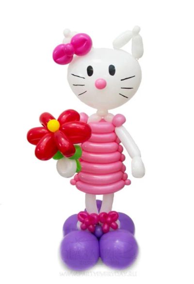 Лот: 4713373. Фото: 1. Фигура "Hello Kitty" с ромашкой... Воздушные шары