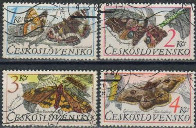 Лот: 18170100. Фото: 1. 1987. Чехословакия. Бабочки и... Марки