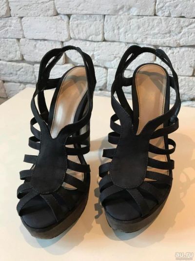Лот: 11093280. Фото: 1. Кожаные босоножки TopShop р. 38. Босоножки