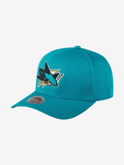 Лот: 22424953. Фото: 1. Бейсболка MITCHELL NESS MN-NHL-EU127-SANSHA-TEA... Другое (спортивная одежда)