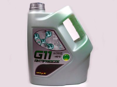 Лот: 6421650. Фото: 1. Антифриз зеленый Vitex ultra G11... Масла, жидкости