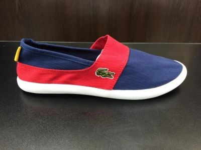 Лот: 7843757. Фото: 1. Слипоны Lacoste син-крас. Кеды, кроссовки, слипоны