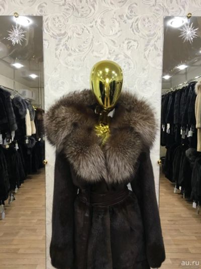 Лот: 8783239. Фото: 1. Норковая шуба с капюшоном, 42. Верхняя одежда