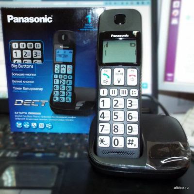 Лот: 16350495. Фото: 1. DECT радиотелефон Panasonic KX-TGE110RUB... DECT и радиотелефоны