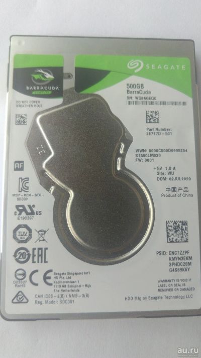 Лот: 17823276. Фото: 1. 500 ГБ Жесткий диск Seagate BarraCuda... Жёсткие диски (HDD)