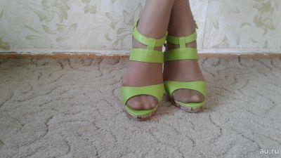 Лот: 9584636. Фото: 1. Босоножки 38р зеленые. Босоножки