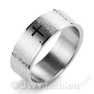 Лот: 993097. Фото: 1. Кольцо из ювелирной стали "Cross... Кольца, перстни