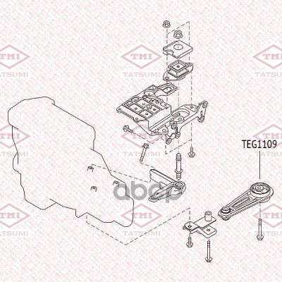 Лот: 21881055. Фото: 1. Teg1109_опора Двигателя Левая... Двигатель и элементы двигателя