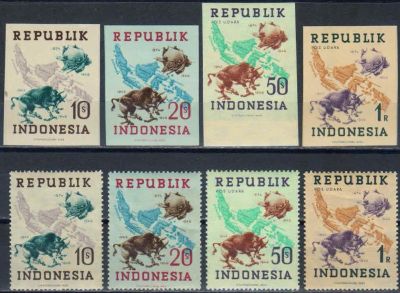 Лот: 17852858. Фото: 1. 1949. Индонезия. 2 Полных серии... Марки