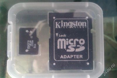 Лот: 1721066. Фото: 1. карта памятиmicrosd kingston 8gb... Карты памяти