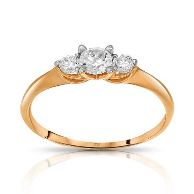 Лот: 23853149. Фото: 1. Кольцо TALANT из золота с фианитами. Кольца, перстни