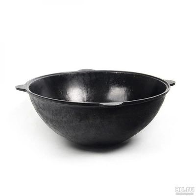 Лот: 17940142. Фото: 1. Казан чугунный 10 л круглое дно... Жаровни, казаны