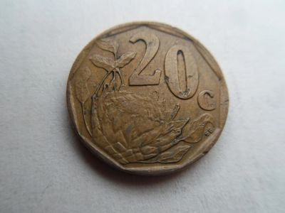 Лот: 10420114. Фото: 1. ЮАР 20 центов 1996. Африка