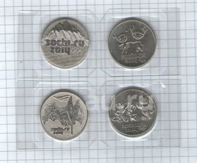 Лот: 18577774. Фото: 1. Набор 4 монеты - 25 рублей 2013-2014... Россия после 1991 года