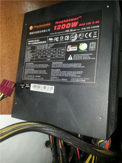 Лот: 8664549. Фото: 1. ThermalTake Toughpower 1200W TP-1200AH5CES... Корпуса, блоки питания