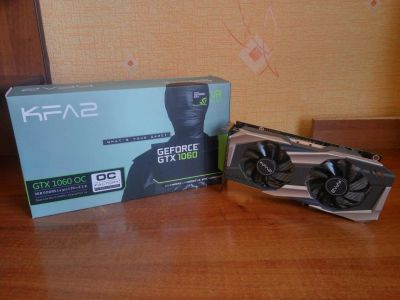 Лот: 9871128. Фото: 1. KFA2 GTX 1060 ОС 3 Gb в состоянии... Видеокарты