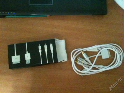 Лот: 2163122. Фото: 1. AV Cable + USB для APPLE iphone... Дата-кабели, переходники