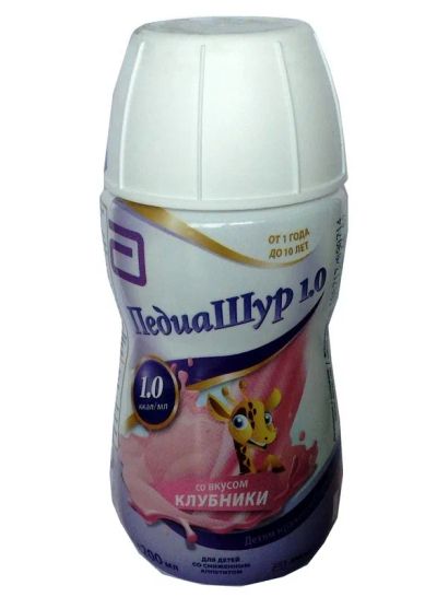 Лот: 25347141. Фото: 1. ПедиаШур смесь 1.0 клубника 200мл. Лекарства