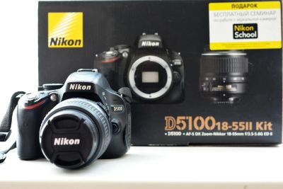 Лот: 8790107. Фото: 1. Nikon D5100 + объектив AF-S DX... Цифровые зеркальные