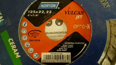 Лот: 8785432. Фото: 1. Диск алмазный Norton vulcan jet... Расходные материалы, сменные насадки