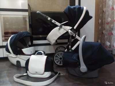 Лот: 11958421. Фото: 1. Коляска 3 в 1 Anex sport темно... Коляски