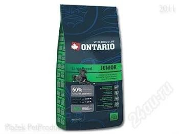 Лот: 2834523. Фото: 1. Ontario Junior Large Breed сухой... Корма