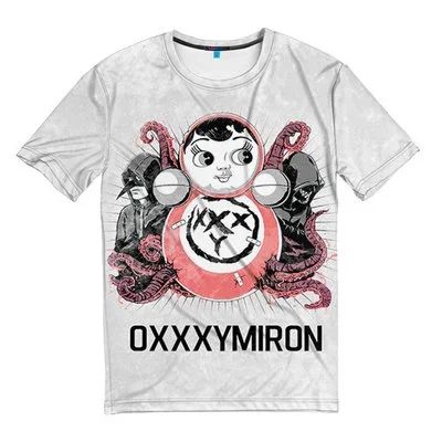 Лот: 12031282. Фото: 1. Мужская футболка 3D "Oxxxymiron... Футболки, поло