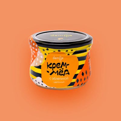 Лот: 12672341. Фото: 1. Крем-мёд с облепихой / взбитый... Мёд, продукты пчеловодства