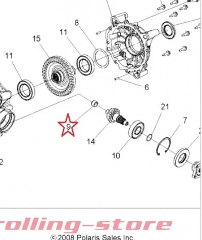 Лот: 11975935. Фото: 1. Подшипник редуктора OEM Polaris... Запчасти