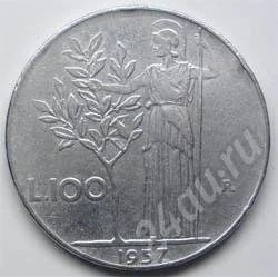 Лот: 202323. Фото: 1. Италия. 100 лир 1957г. (1-1). Европа