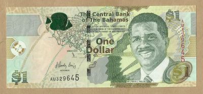 Лот: 10887341. Фото: 1. Багамы (Багамские острова) 1 доллар... Америка