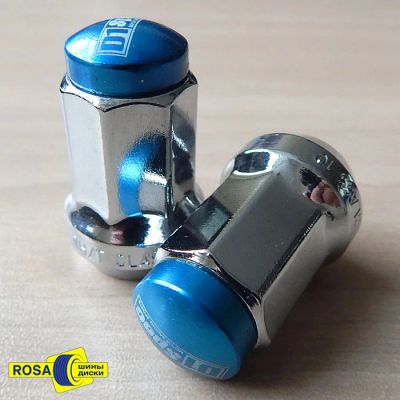 Лот: 4091069. Фото: 1. Облегчённые стальные гайки с цветной... Другое (шины, диски)