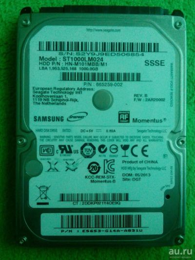 Лот: 10019758. Фото: 1. Жесткий диск Samsung 1TB 1000GB... Жёсткие диски (HDD)