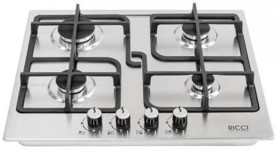 Лот: 16548129. Фото: 1. Поверхность газовая Ricci RGN-ST4001IX. Плиты, духовые шкафы, варочные поверхности