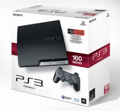 Лот: 4877707. Фото: 1. PS3 slim 160gb (прошита Rogero... Игровые приставки, консоли