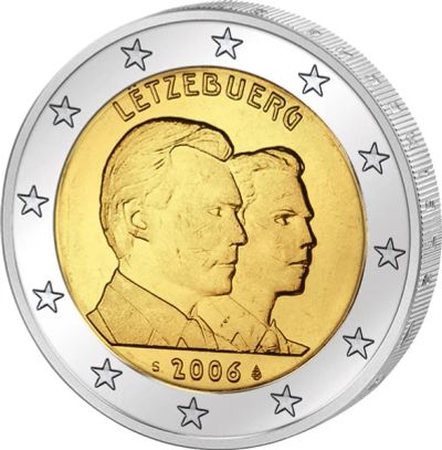 Лот: 3045387. Фото: 1. Люксембург. 2 евро. 2006 год... Европа