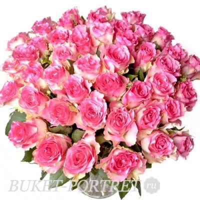 Лот: 2972603. Фото: 1. Букет из 25 свежих красивых розовых... Другое (цветы, букеты)