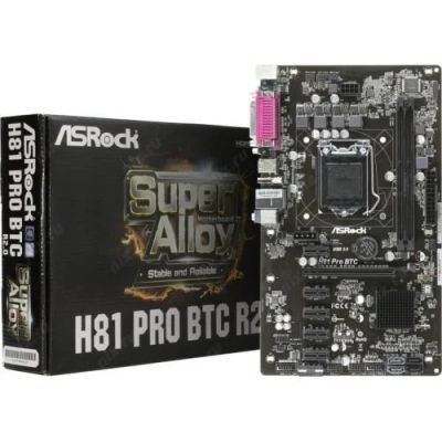 Лот: 14472085. Фото: 1. ASRock H81 Pro BTC + Celeron G1820. Материнские платы