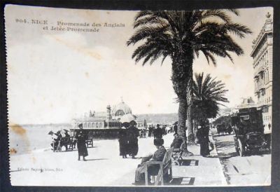 Лот: 6890975. Фото: 1. Открытка Ницца. Франция. Старая... Открытки, конверты