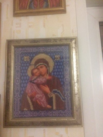 Лот: 10970676. Фото: 1. Икона Владимирская божья мать... Картины, рисунки