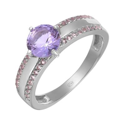 Лот: 23788025. Фото: 1. Серебряное кольцо с ювелирным... Кольца, перстни