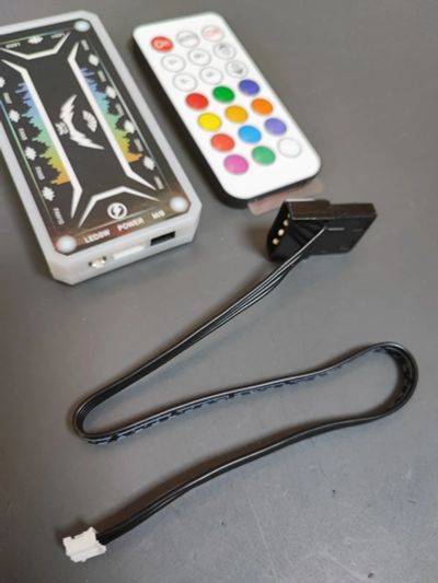 Лот: 18304709. Фото: 1. Контроллер ARGB 6pin + пульт LED... Платы расширения, контроллеры, доп. порты