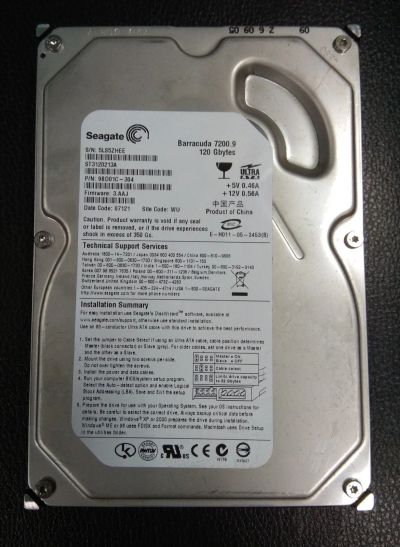 Лот: 12854417. Фото: 1. Жесткий диск Seagate ST3120213A... Жёсткие диски (HDD)