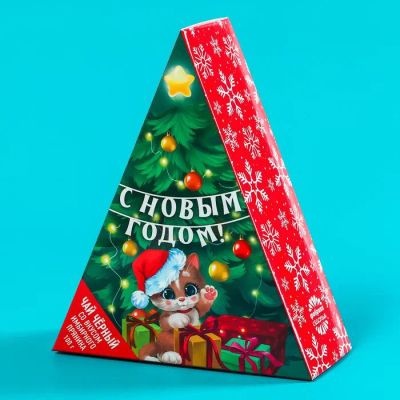Лот: 19635373. Фото: 1. Новогодний чай черный / дед мороз... Сувенирные наборы