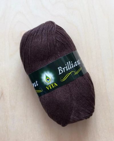 Лот: 18669334. Фото: 1. Пряжа VITA Brilliant , 45% шерсть... Ткани, нитки, пряжа
