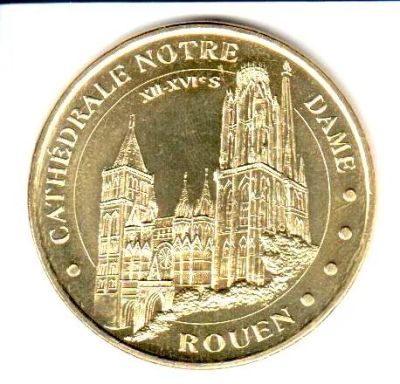 Лот: 9802702. Фото: 1. Франция 2016 жетон медаль Руан... Сувенирные