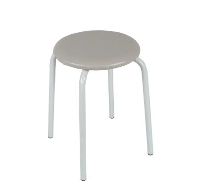 Лот: 18499016. Фото: 1. Табурет круглый, серый, &quot... Столы, стулья, обеденные группы