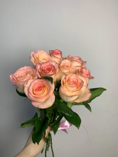 Лот: 25527861. Фото: 1. 5. Букет из 9 роз с 1 рубля на... Свежие цветы