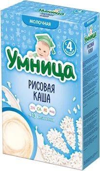 Лот: 11926980. Фото: 1. Каша рисовая Умница. Детское питание